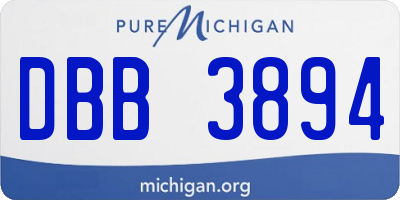 MI license plate DBB3894