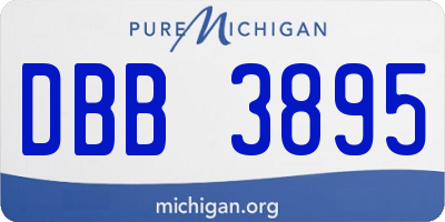 MI license plate DBB3895