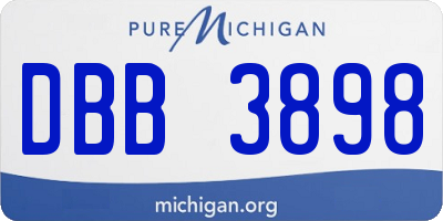 MI license plate DBB3898