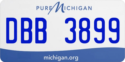 MI license plate DBB3899