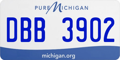 MI license plate DBB3902