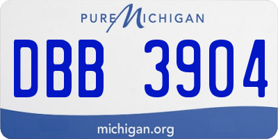 MI license plate DBB3904