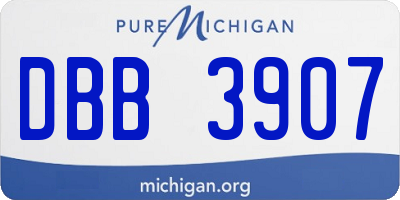 MI license plate DBB3907