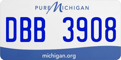 MI license plate DBB3908