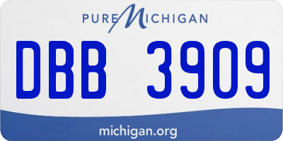 MI license plate DBB3909