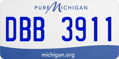 MI license plate DBB3911