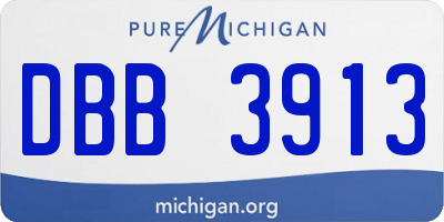 MI license plate DBB3913