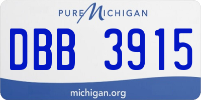 MI license plate DBB3915