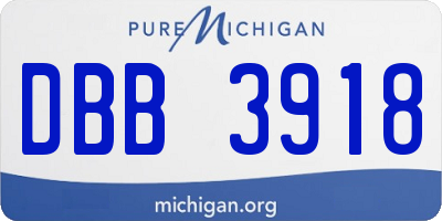 MI license plate DBB3918