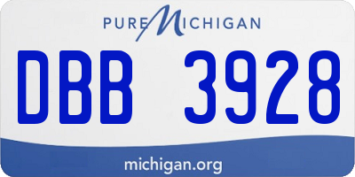 MI license plate DBB3928
