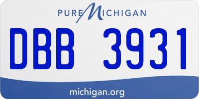 MI license plate DBB3931