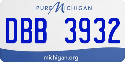 MI license plate DBB3932