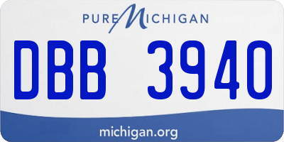 MI license plate DBB3940