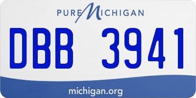 MI license plate DBB3941