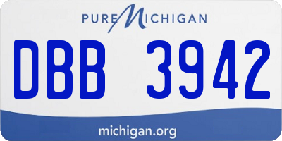 MI license plate DBB3942
