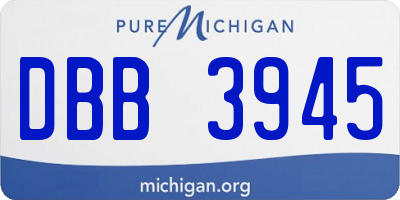 MI license plate DBB3945