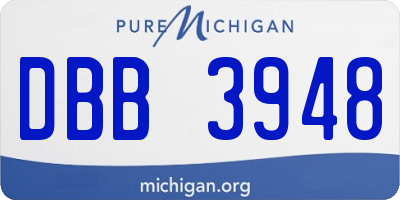MI license plate DBB3948