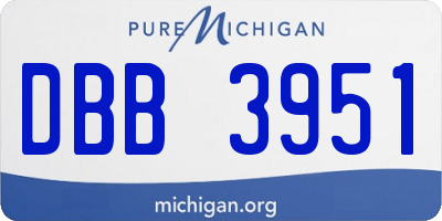 MI license plate DBB3951