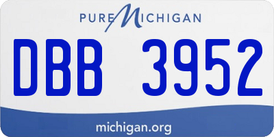 MI license plate DBB3952