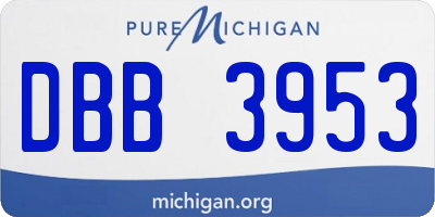 MI license plate DBB3953