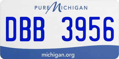 MI license plate DBB3956