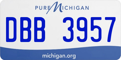 MI license plate DBB3957