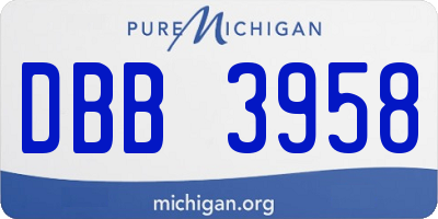 MI license plate DBB3958
