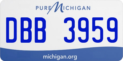 MI license plate DBB3959