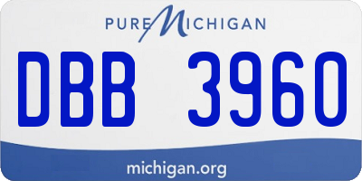 MI license plate DBB3960