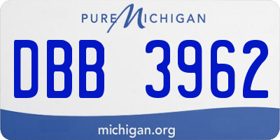 MI license plate DBB3962