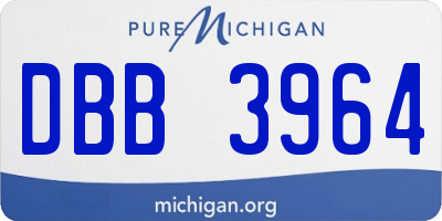 MI license plate DBB3964