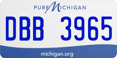 MI license plate DBB3965