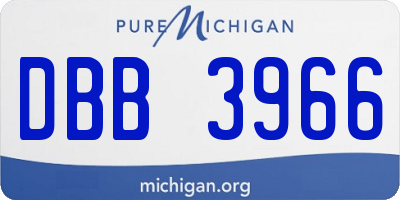 MI license plate DBB3966