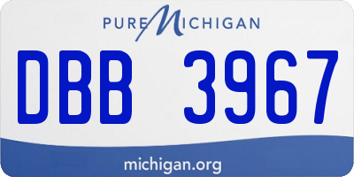 MI license plate DBB3967