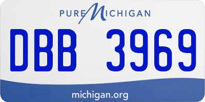 MI license plate DBB3969