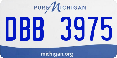 MI license plate DBB3975