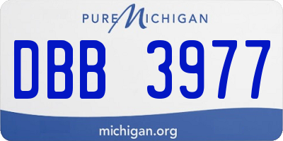 MI license plate DBB3977