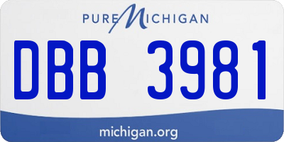 MI license plate DBB3981