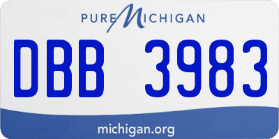 MI license plate DBB3983