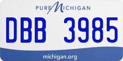 MI license plate DBB3985