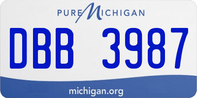 MI license plate DBB3987