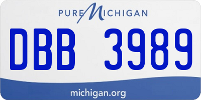 MI license plate DBB3989