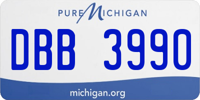 MI license plate DBB3990