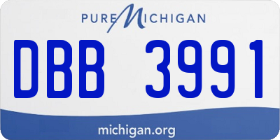 MI license plate DBB3991