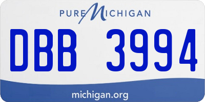 MI license plate DBB3994