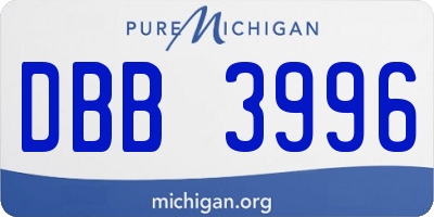 MI license plate DBB3996