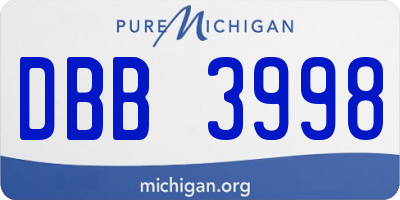 MI license plate DBB3998
