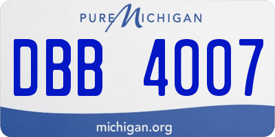 MI license plate DBB4007