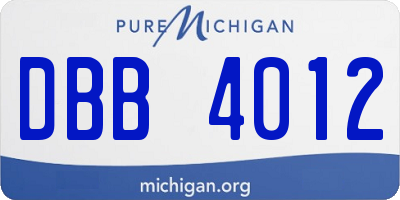 MI license plate DBB4012