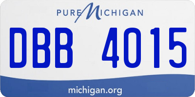 MI license plate DBB4015